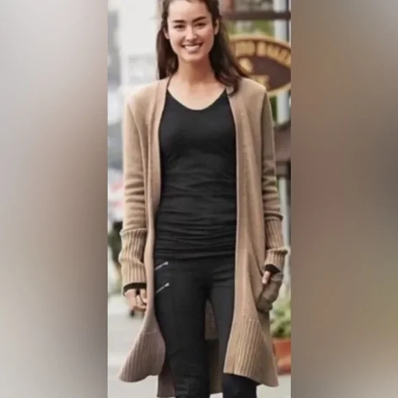 Athleta  Passage Open front cardigan  Gray  Large NWOT - Picture 10 of 13